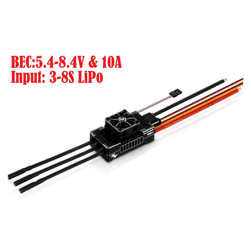 Hobbywing Platinum HV 150A V5 3-8S Switchable 5-8V/10A BEC Brushless ESC Speed Controller For RC Fix-wing 3D Flying Quadcopter