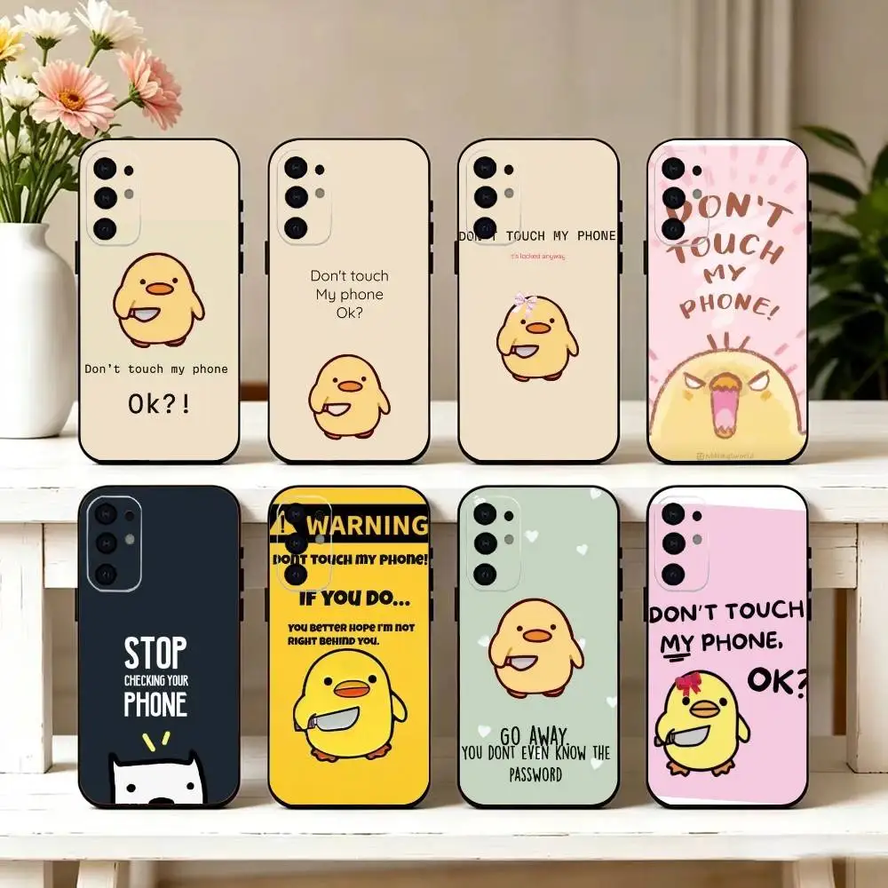 Do Not dont Touch My Phone Case For Samsung S25,S24,S21,S22,S23,S30,Ultra,S20,Plus,Fe,Lite,Note,10,Black Cover