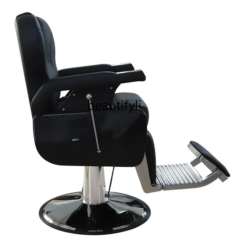 Barber Shop Chair Hair Salon Hair Cutting Chair Lifting Seat Can Be Put down Hot Dyeing Barber Chair