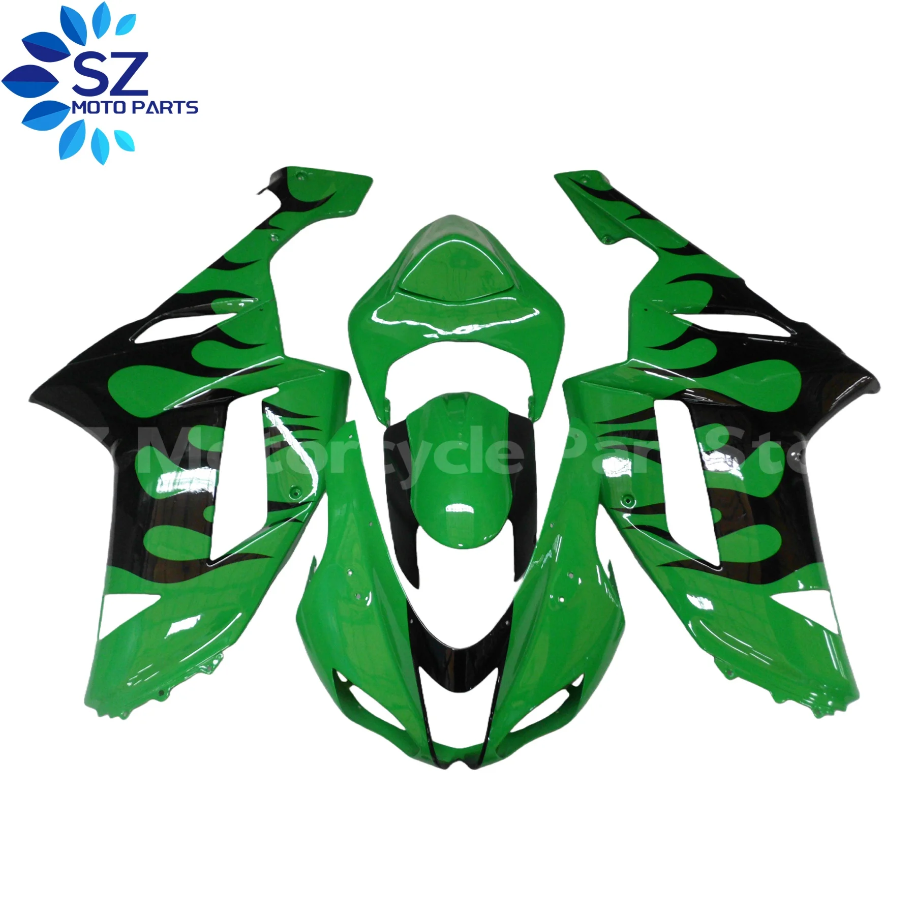 

Полный комплект обтекателя кузова для Kawasaki ZX6R 2007-2008, новый инъекционный обтекатель мотоцикла из АБС-пластика 07 08