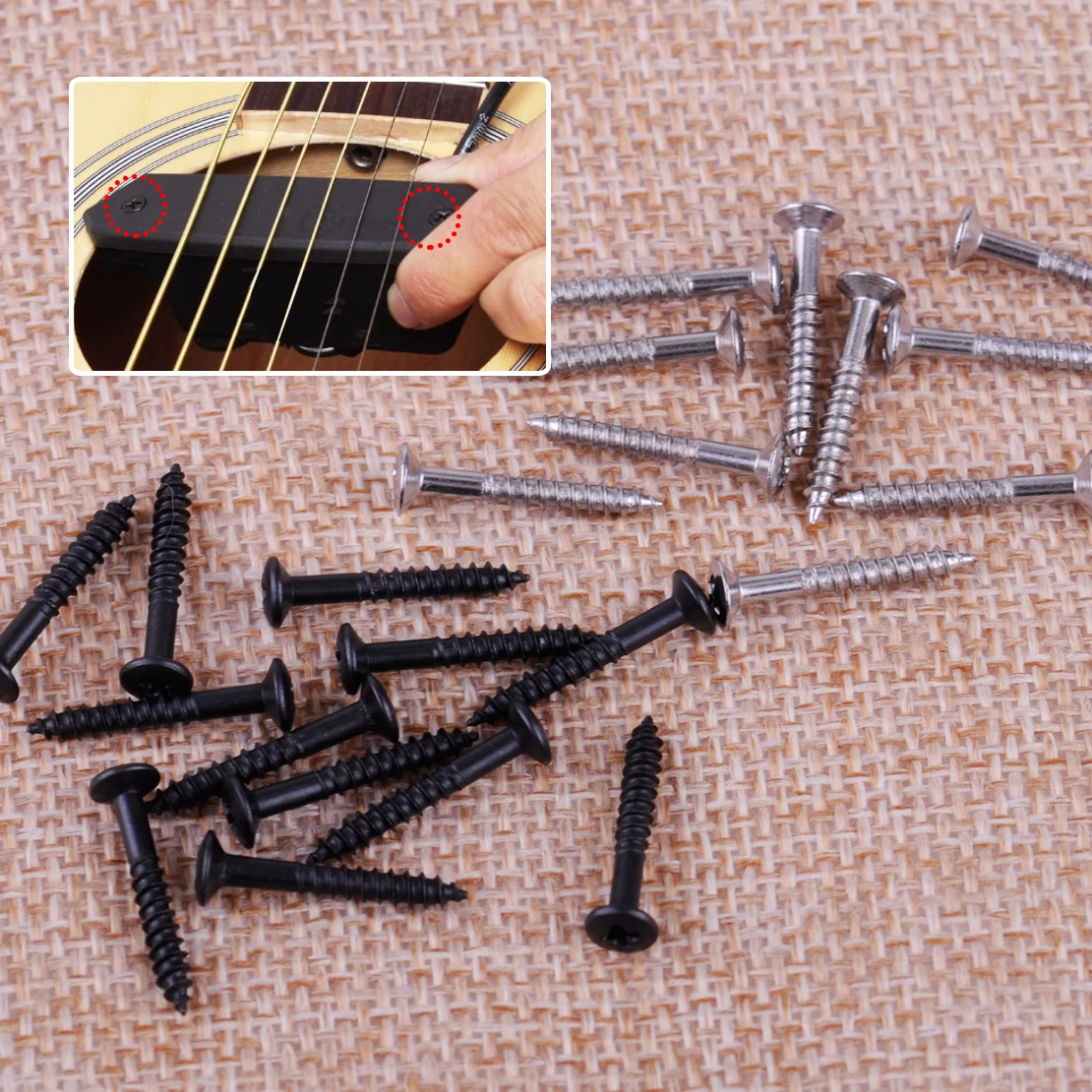 LETAOSK 50pcs/Set Electric Guitar Pickup Ring Humbucker Surround Mounting Screw DROPSHIPPING DROP SHIPPING