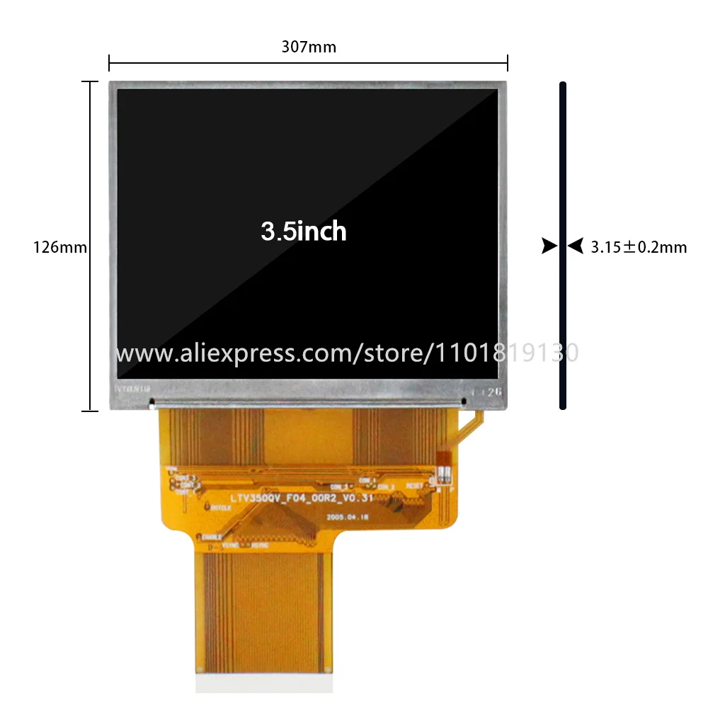 3.5 Inch Display Module LTV350QV-F04 Tampilan Layar LCD Panel Pengganti Gratis Pengiriman