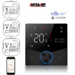 Floor Radiant Heat Matter Thermostat compatible Z-WAVE,ZIGBEE,WIFI Supports Amazon Alexa Google Nest Apple HomeKit SmartThings