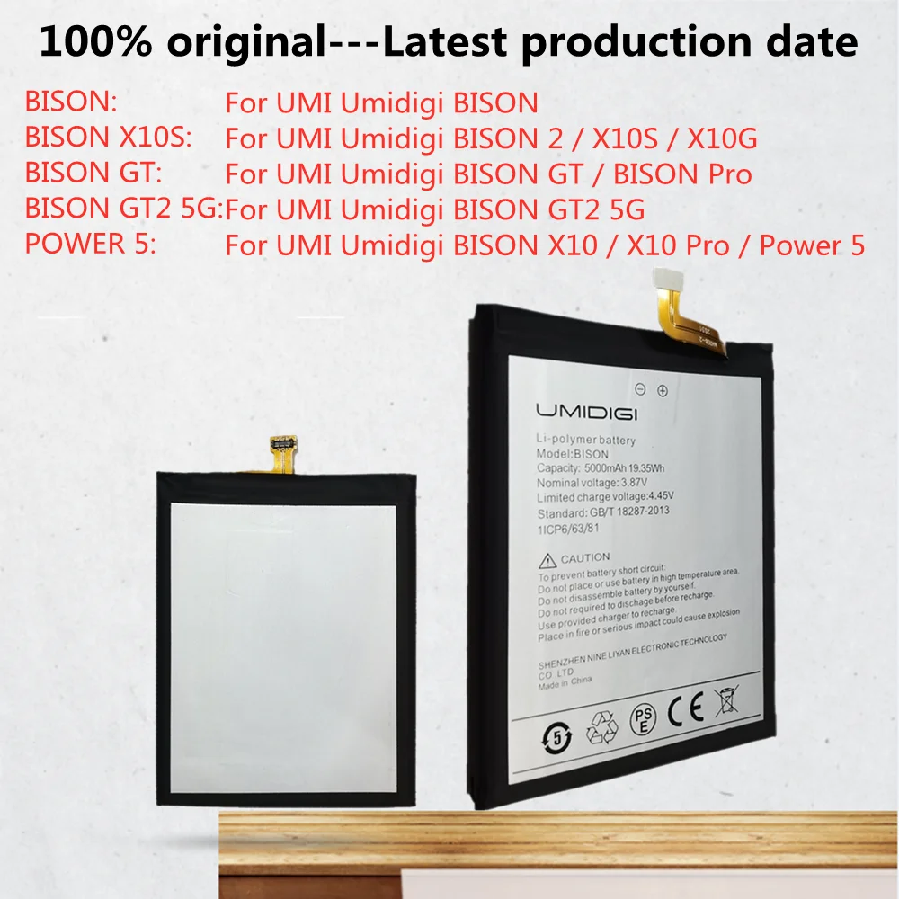 Nueva batería Original para UMI Umidigi BISON 2 X10S X10G /BISON Pro /BISON GT GT2 5G, BISON X10 Pro Power 5 baterías de teléfono