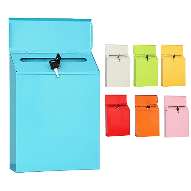 

1Pcs Modern Mailbox Comment Letter Deposit Suggestion Drop Box Secured Payments Key Paperwork Secure Postbox Decor