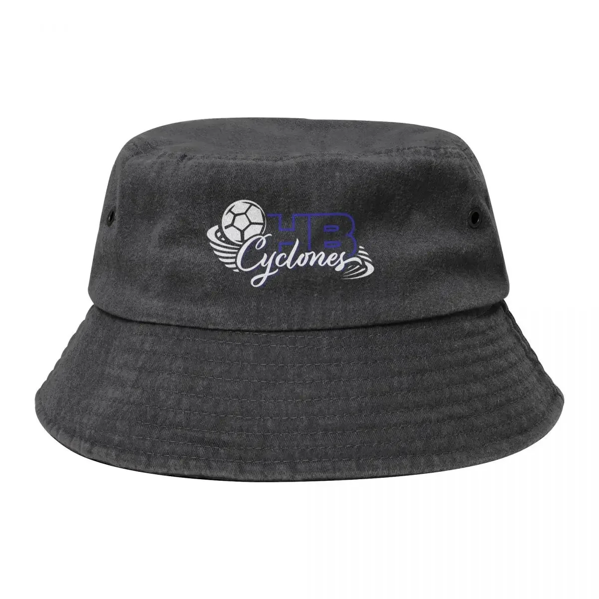 HB Cyclones - Soccer (White Logo) Bucket Hat Sports Cap Hip Hop Sun Hats For Women Men's