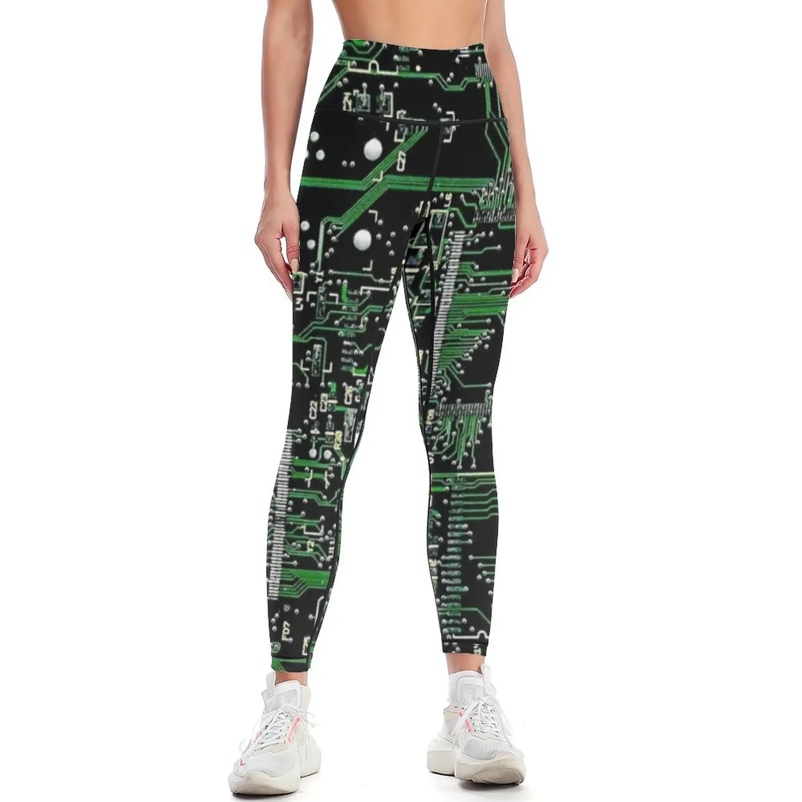 

Circuit Board Green Leggings for girls gym's sportswear Fitness clothing Womens Leggings