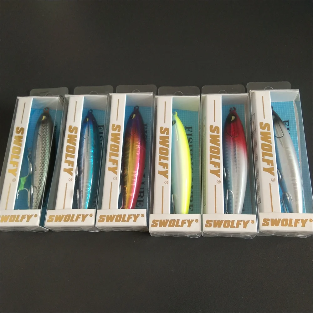 

6pcs 110mm 29g Sinking Pencil Shore Jigging Fishing Lures Artificial Hard Baits Jig Stickbait Winter Sea Fishing Lure GT