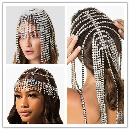 

exaggerated hair accessories hoop Ethnic style fringe stage headwear decoration