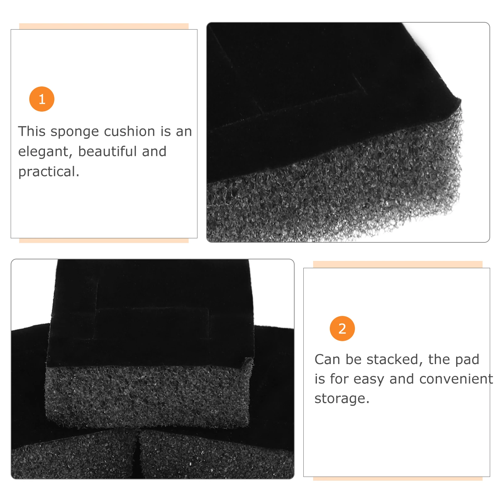 

20pcs Jewelry Box Inserts Sponge Lining for Rings Earrings Brooch Storage Stackable Organizer Inserts for Jewelry Box