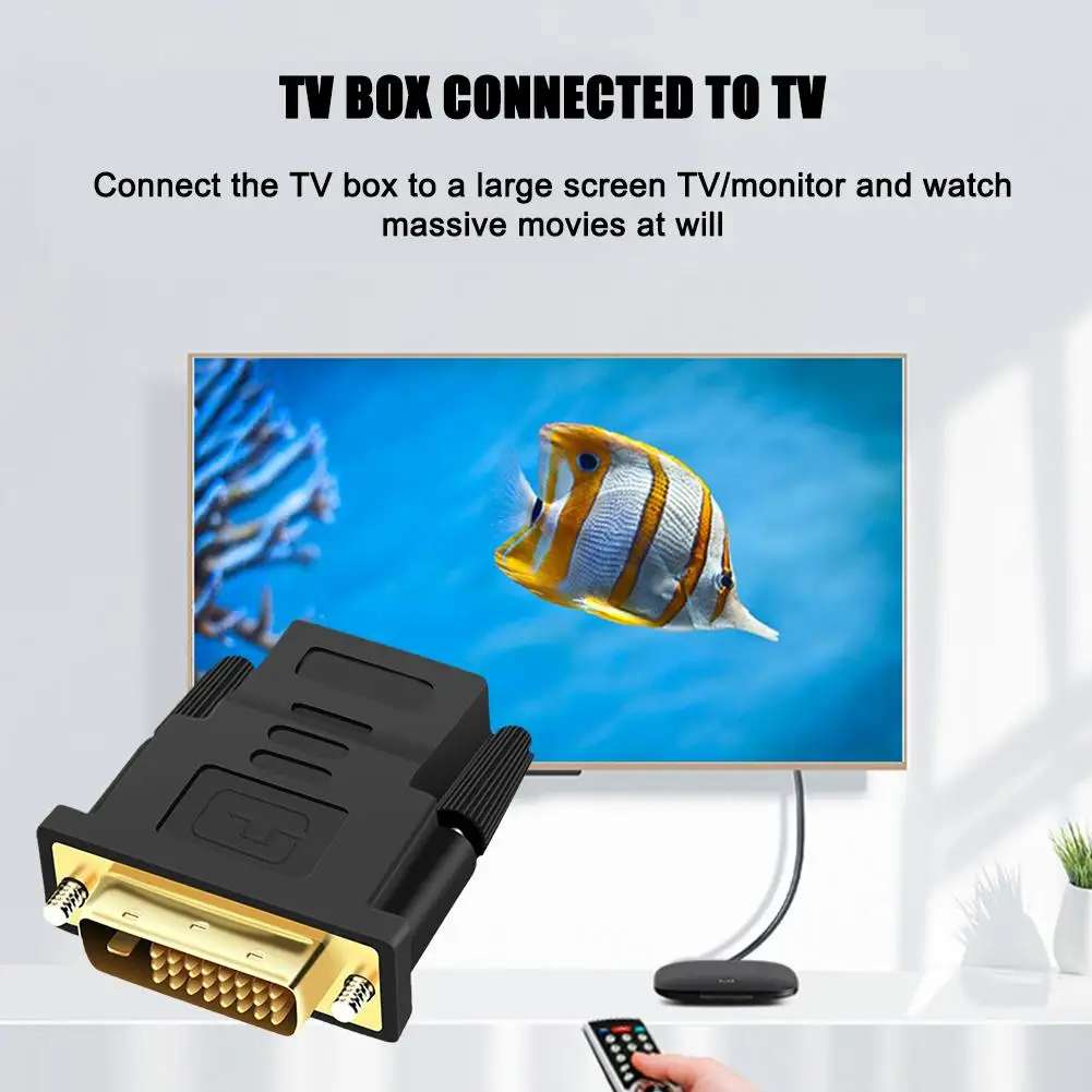 Full HD 1080P DVI-D DVI 24+1 To VGA Adapter Male To Female HDMI-Compatible To DVI Bi-directional Adapter For PC TV Box E3S4