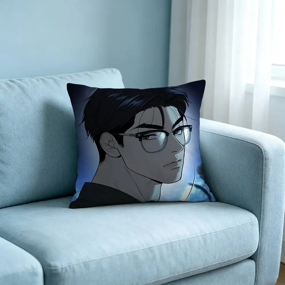 Manhwa Button Pin Bl Manhwa Jinx Customizable Square Pillowcases, Stylish And Soft, Perfect For Beds, Cars, And Sofas.