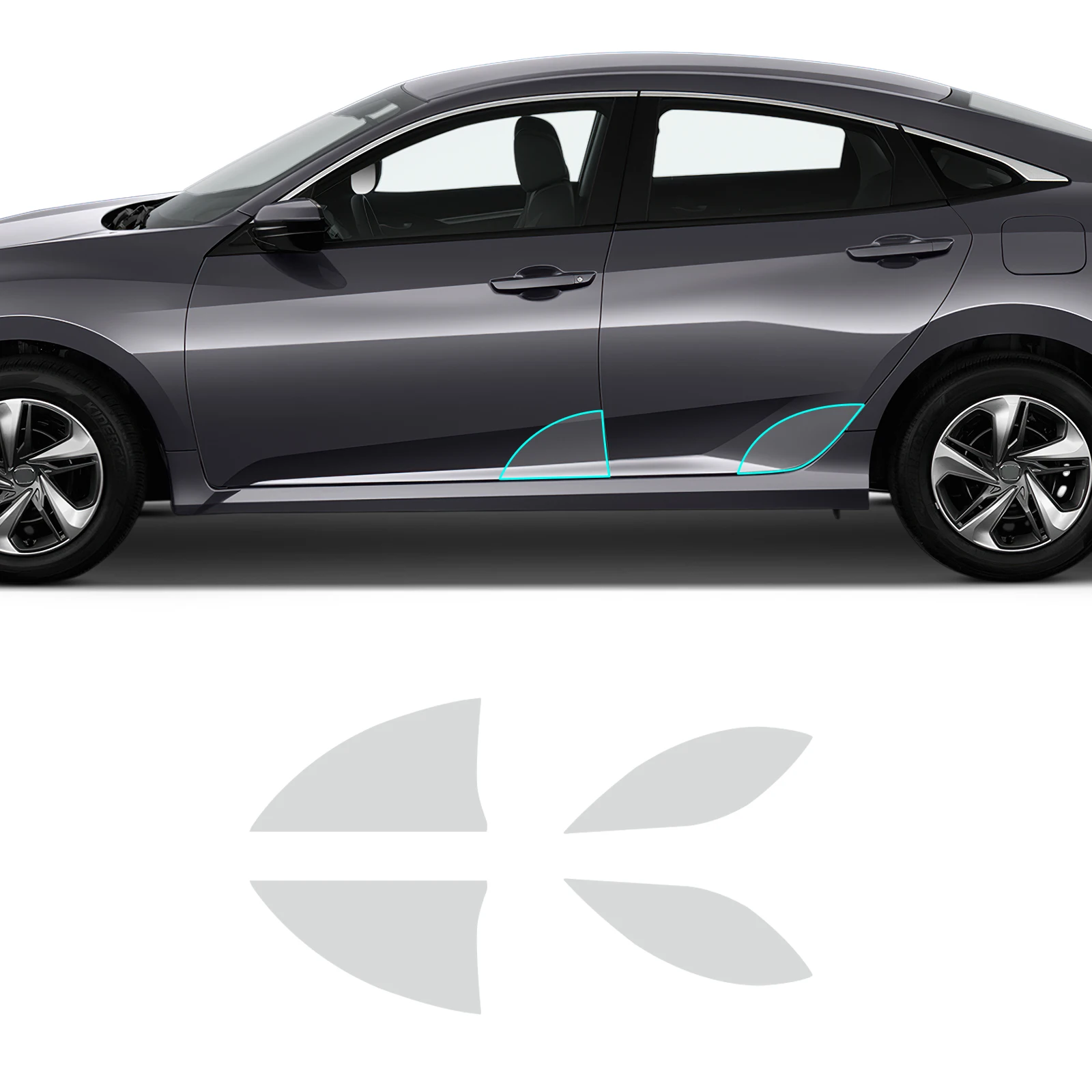 

For Honda Civic 2017 2018 2019-2024 Invisible Car Wrap TPU Film Protective Layer Scratch Resistant Car Modification Accessories