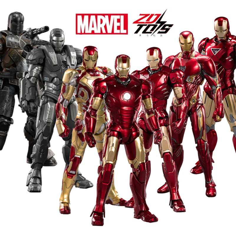 ZD Toys Iron Man Series Joint Movable MK1 MK2 MK3 MK4 MK5 MK6 MK7 MK42 MK43 MK45 MK50 MK85 Action Figure 7 Inches Mark Dolls