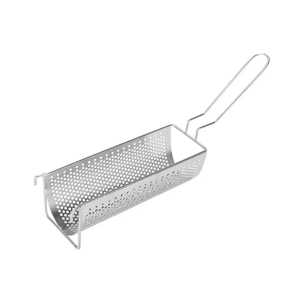 

1Pcs French Fries Basket Stainless Steel Drain Basket for Fried Chicken Fries Cooking Multi Purpose Kitchen Frying Tool