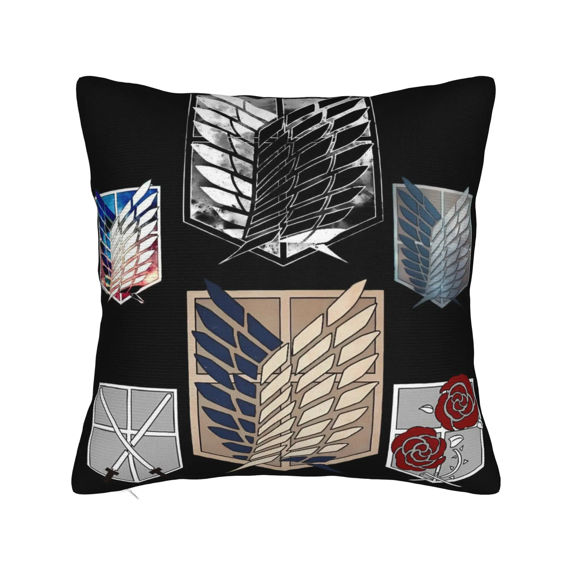 Attacks on Titans Pillow Case  Comfy Pillow Cover Novelty Pillowcases For Living Room Chair