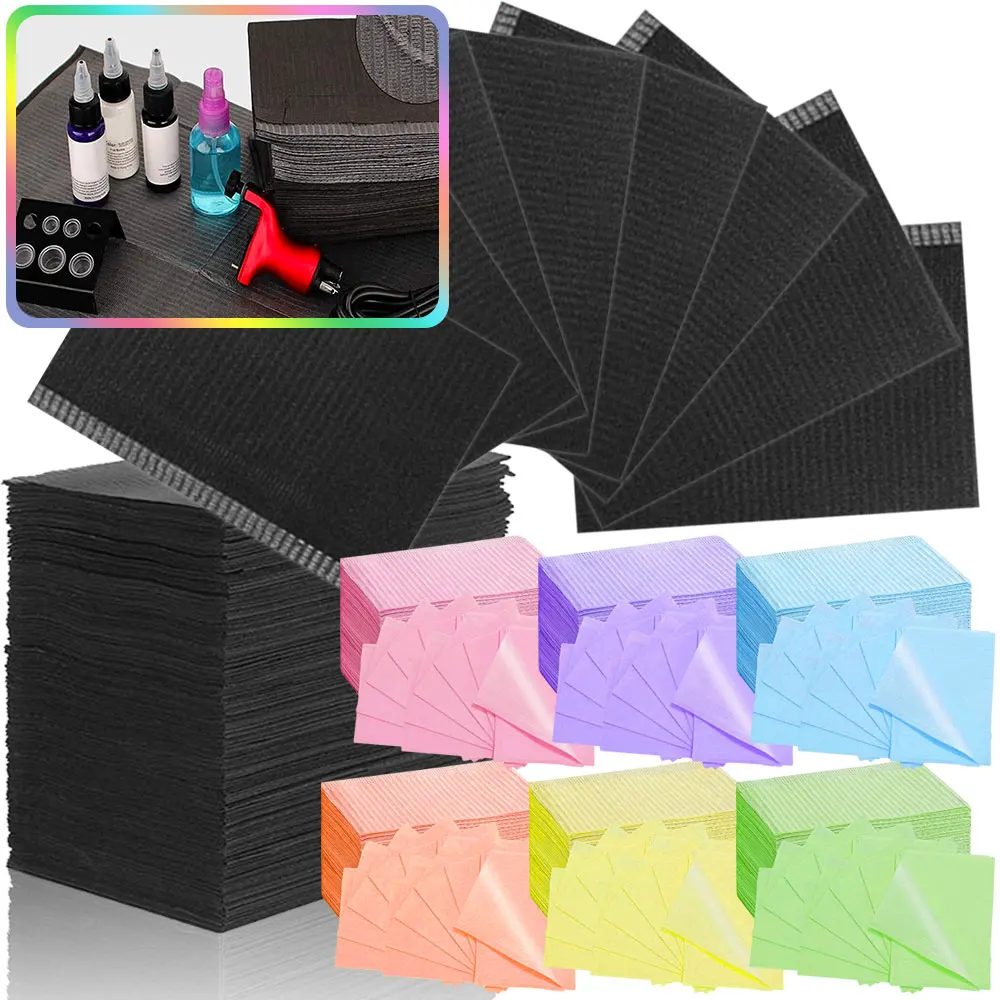 100/50/25/5PCS Disposable Tattoo Clean Pad Wipes for Nail Dental Bibs Waterproof Tattoo Table Covers Tattoo Accessories