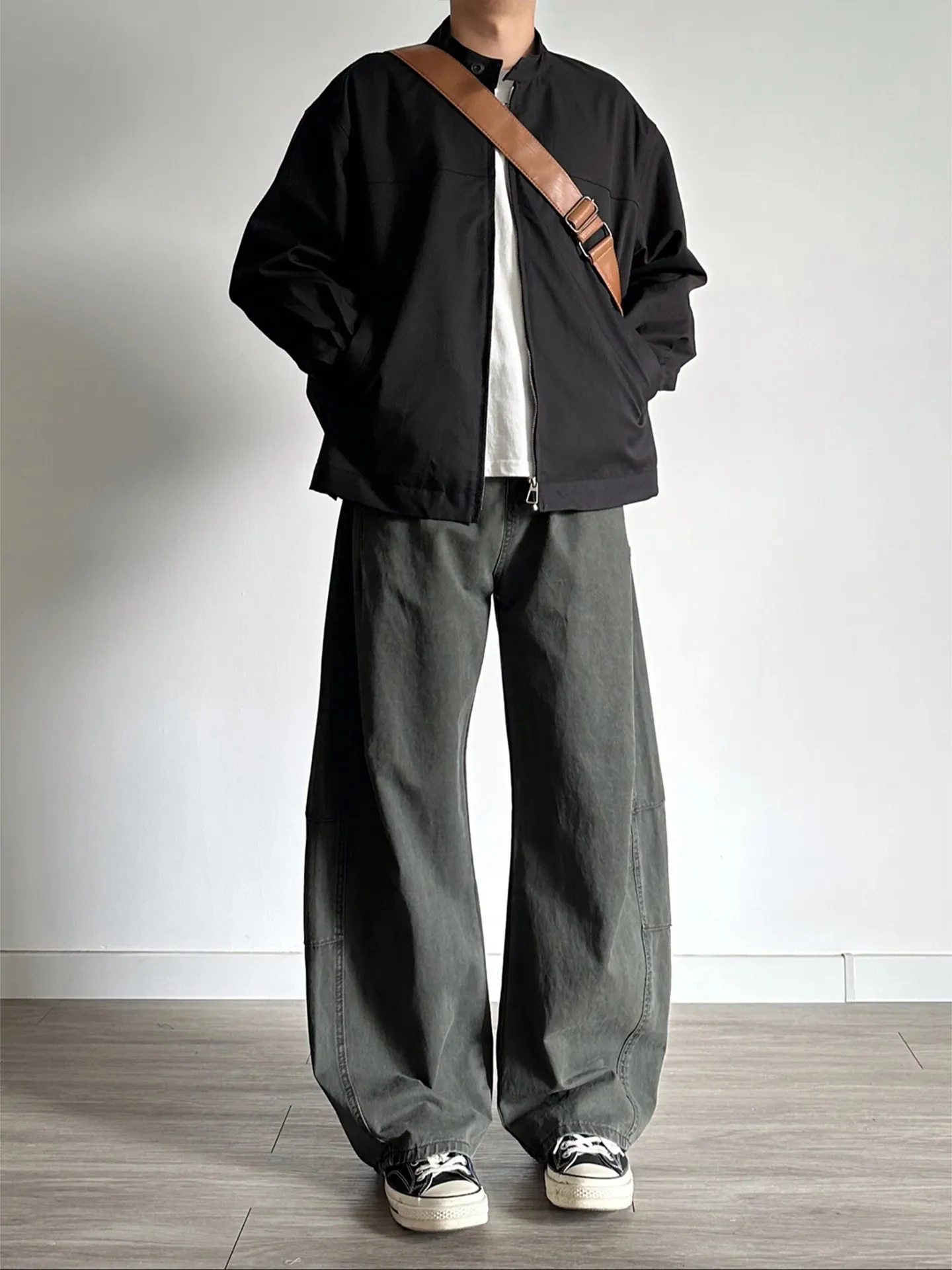 

Мужские широкие рабочие брюки в стиле милитари, американские джинсы прямого кроя с легким клешем, повседневные брюки