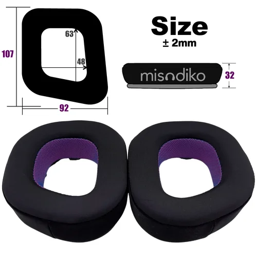 Imagen 2 del producto Misodiko Reemplazo de almohadillas mejoradas para auriculares Corsair HS80 RGB / MAX