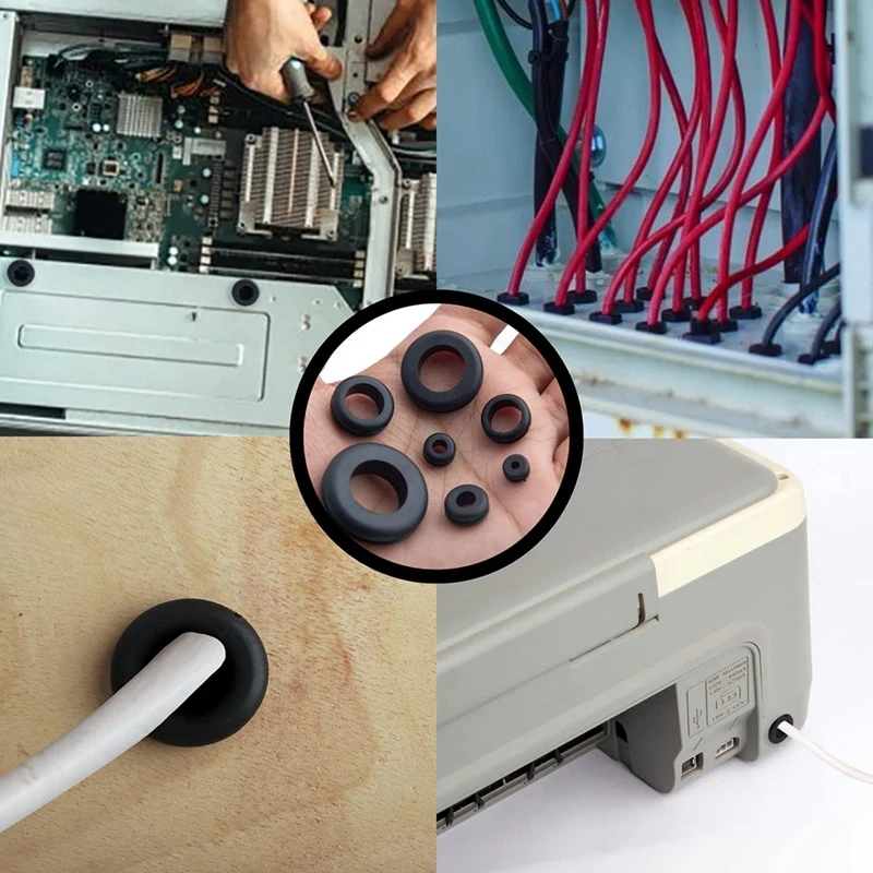 180 kit passacavo In gomma In 8 dimensioni-passanti In gomma, adatti per cablaggi, impianti idraulici, riparazioni Hardware e riparazioni auto