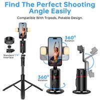 AI Auto Tracking Shooting Phone Stand AI Camera Recognition Body Face Track 360 Rotation Intelligent Follow Live Shoot Gimbal