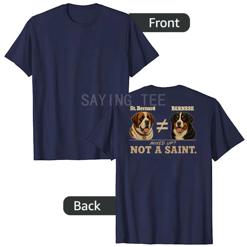 Berner Sennenhund, kein Saint Bernard, lustiges Hundepapa-Grafik-T-Shirt, Y2k-Ästhetik, einzigartiges Neuheitsgeschenk, Witz-Spruch-T-Shirt, lässig – Detail 6