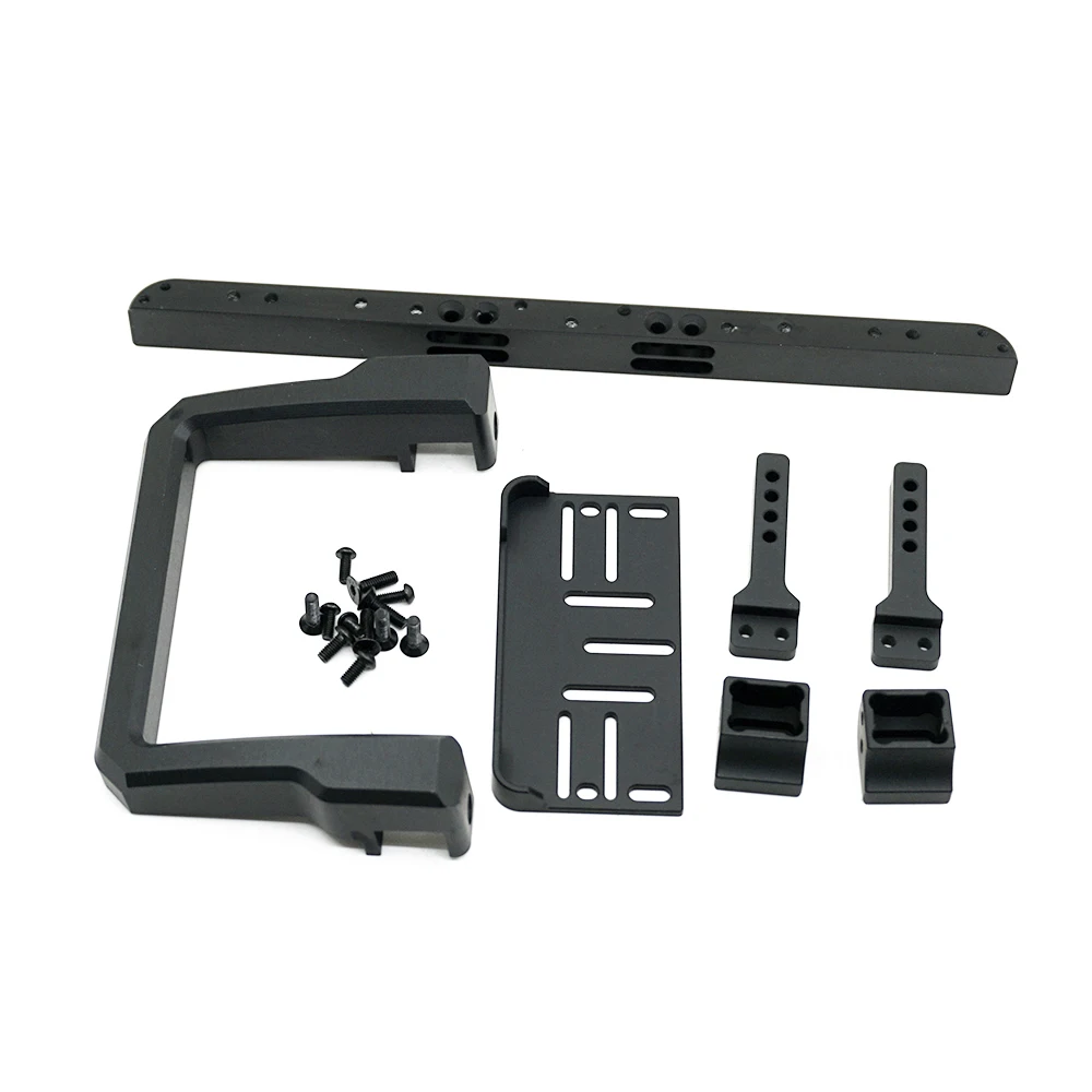 AXSPEED CNC Metal Alloy Front / Rear Bumper with Winch Mount for TRX-4 TRX4 Defender 1/10 RC Crawler Car Model Upgrade Parts