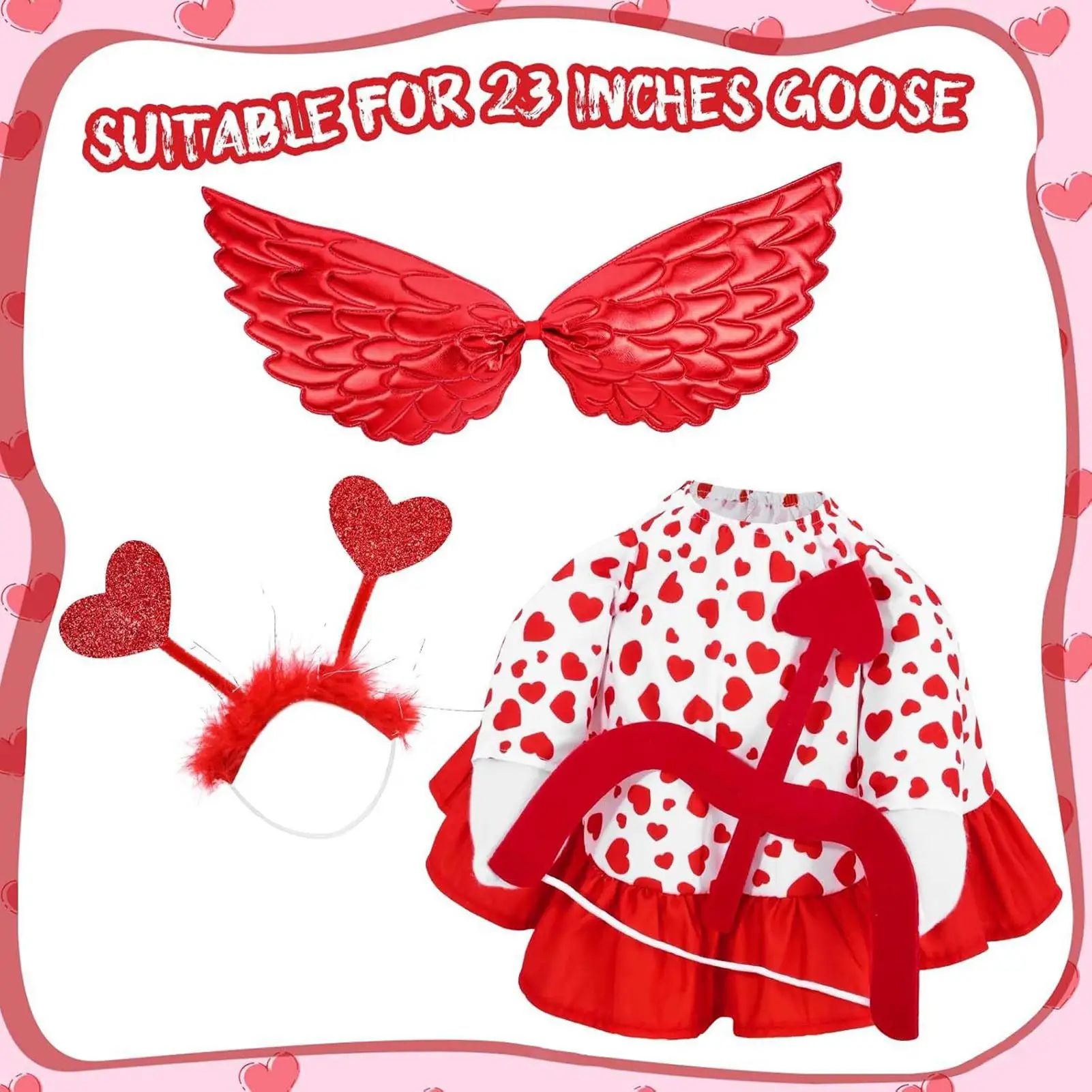 

Костюм гуси для декора на День святого Валентина, украшение для сада, двора, газона, патио, балкона, офиса