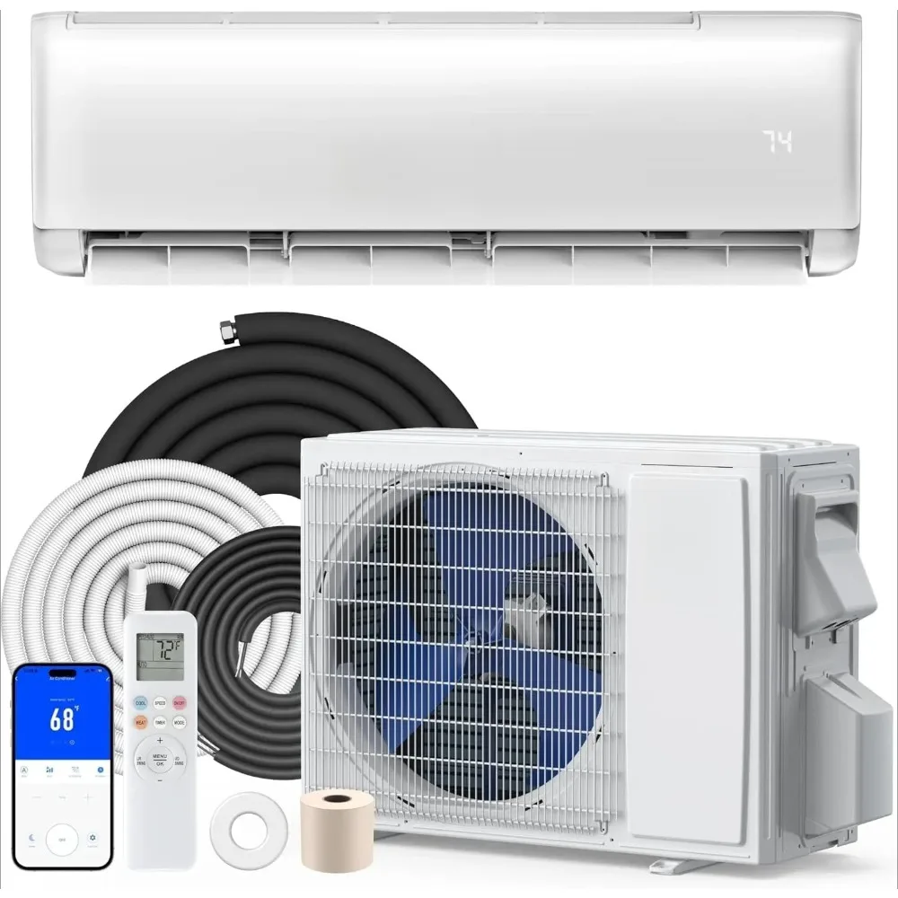 

24000 BTU Mini Split AC/Heating System, 19 SEER2 Inverter, 208/230V Ductless Air Conditioner for Up to 1500 Sq.Ft,, Customized