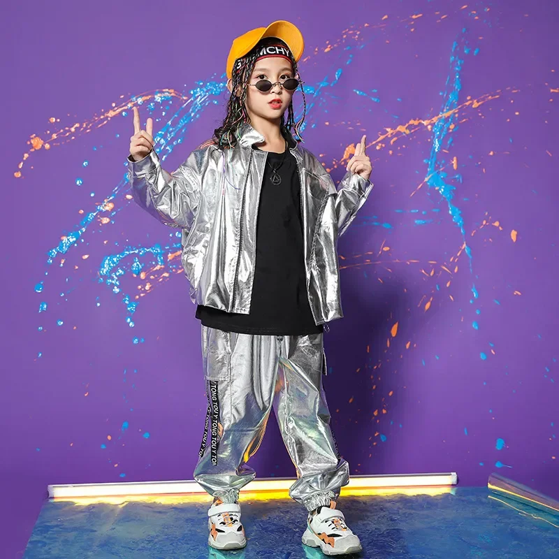 Costume de brevà Paillettes pour Fille et Garçon, Vêtement de Salle de Bal, Tenue Hip Hop, Veste et Pantalon en Y