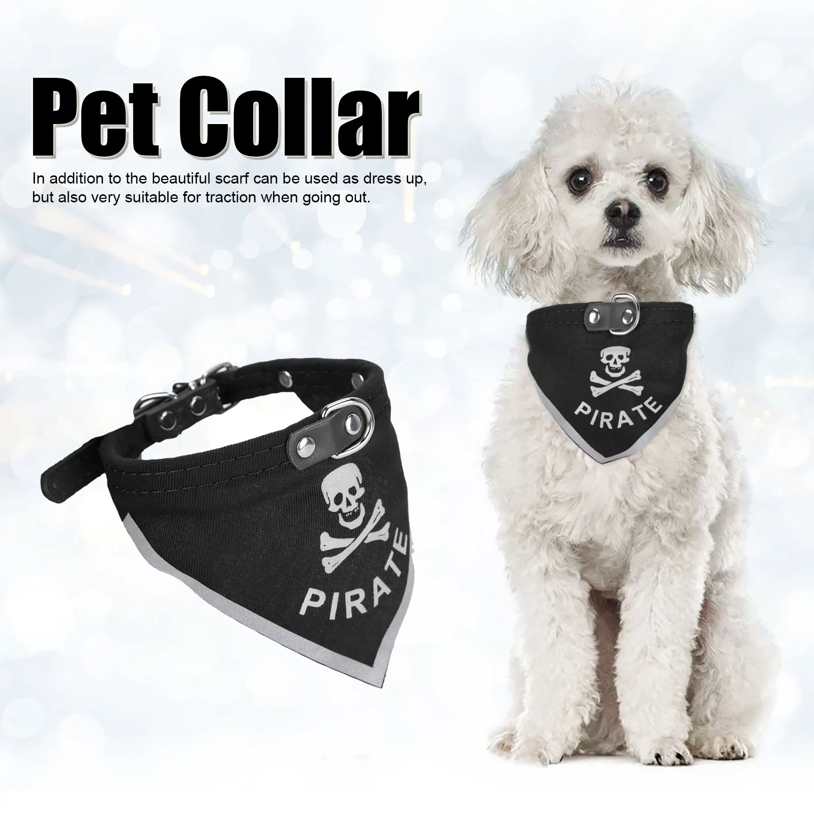 Adjustable Pet Puppy Cat Scarf Bandana Collar Neck Scarf For Dogs Kitten Saliva Towel Pu Collar With Triangular Bandage