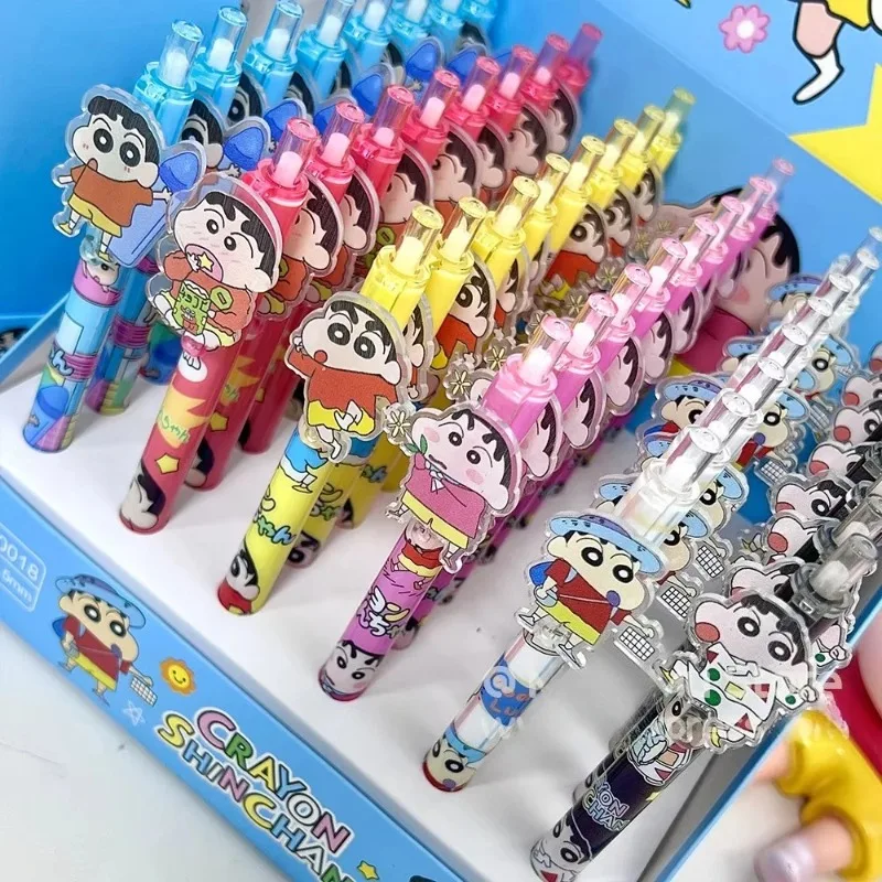 Crayon Shin-chan 6/48pcs Point Pen Cartoon Ink Gel Pen Ballpoint Pen School Office Student Writing Stationery Supply Girls Gifts view 6