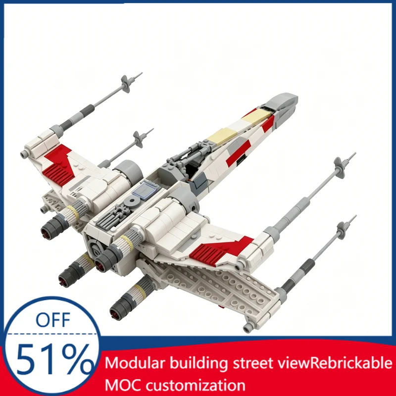 

936PCS MOC T-65B X-wing Starfighter Red Five Wars Rebel Fighter Building Blocks Model Collectors Children Toys Christmas Gifts