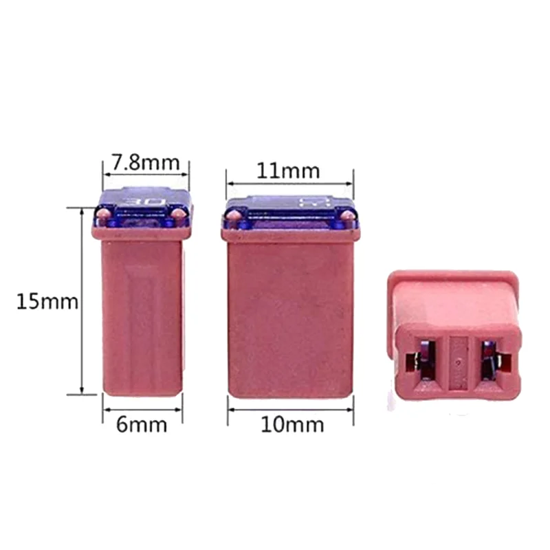 10 PCS of 20Amp 30Amp Miniature Box Fuses FMM MCASE Type FMM Maxi Fuses ("Low Blow")