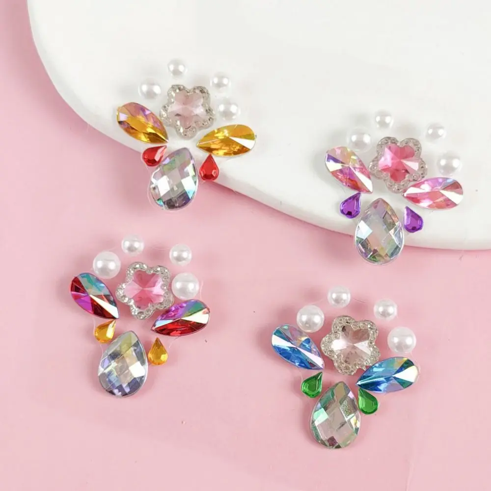 

Waterproof 3D Diamond Sticker Fake Tattoo Disposable Face Paint Gems Resin Colorful Temporary Tattoo Sticker Children
