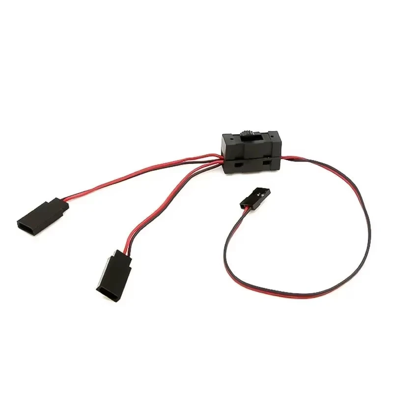 Servo Extension Cable with LED Light Control Power Switch 1 to 3 Y Wire 1 Drag 2 Drag 4 Switch for JR Futaba RC Model Car Parts