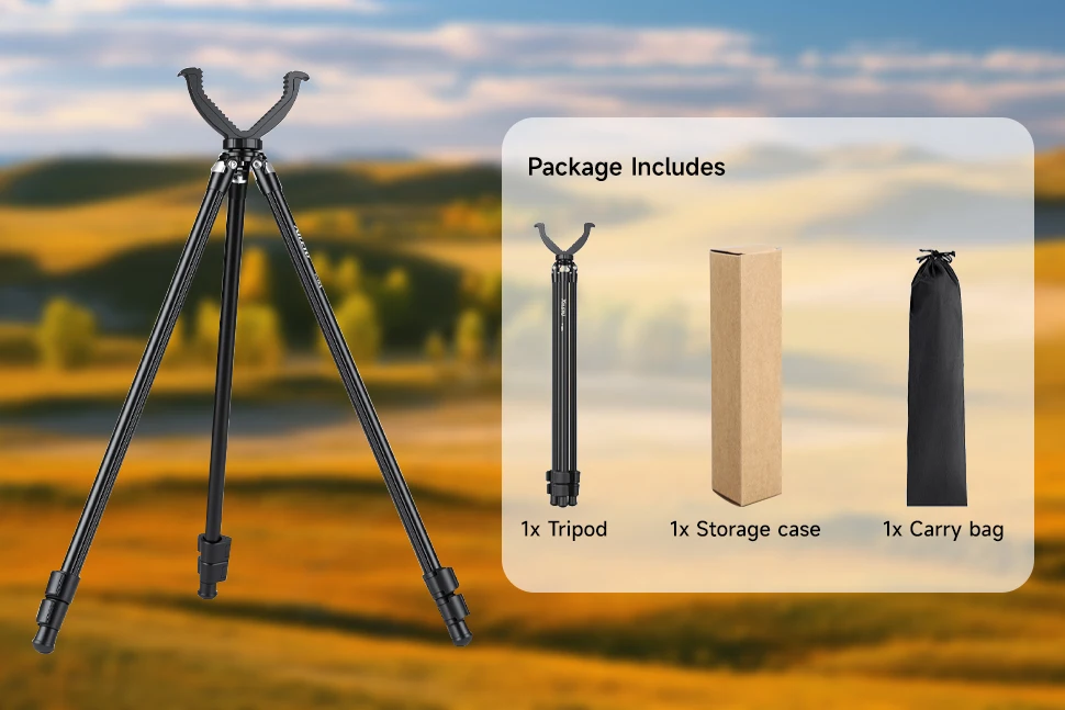 XILETU 360° ° Rotierendes Jagdstativ für Armbrustgewehr, abnehmbarer leichter Alu-Schießständer mit V-Yoke (Outdoor-Sport) – Detail 5
