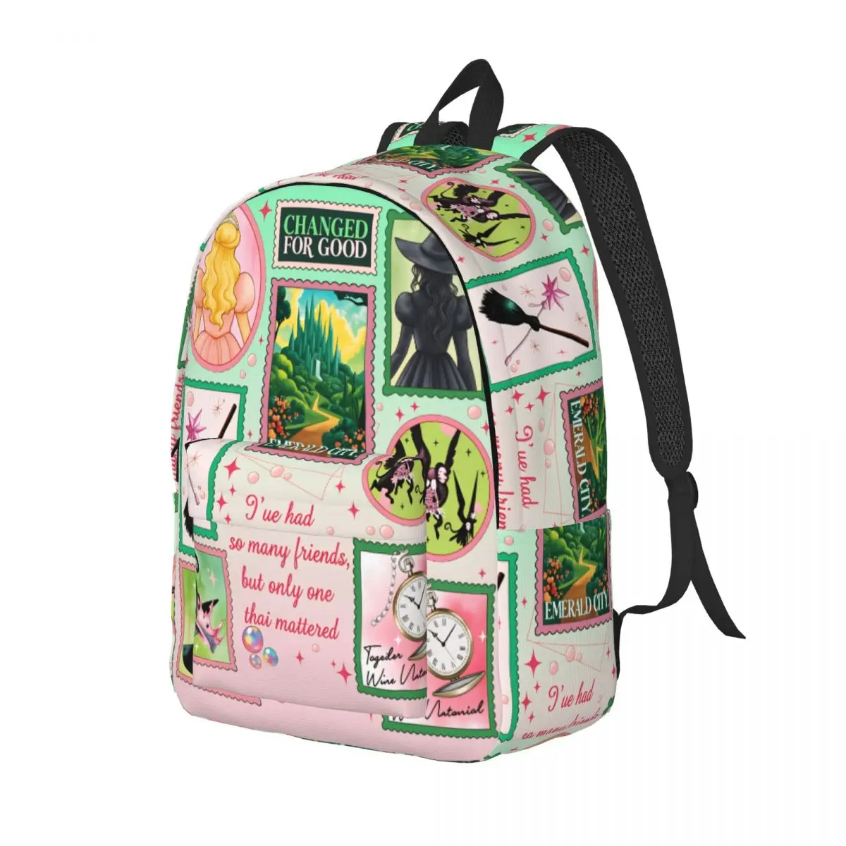Wicked For Good Backpack for Kindergarten Primary School Student Witch Wizard Fantasy Bookbag Boy Girl Kids Canvas Daypack