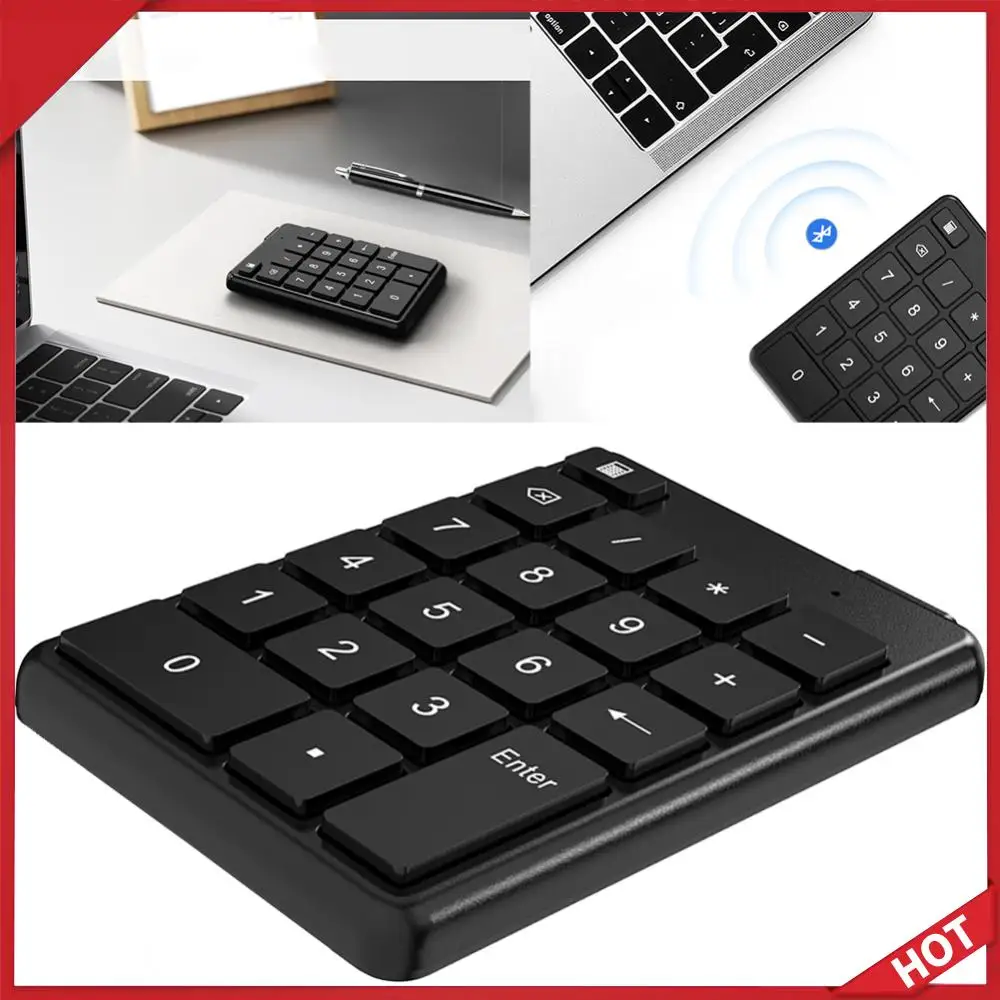 

Беспроводная цифровая клавиатура, совместимая с Bluetooth 5.0, портативная мини-клавиатура для финансового учета, 19 клавиш для ноутбука, настольного ПК