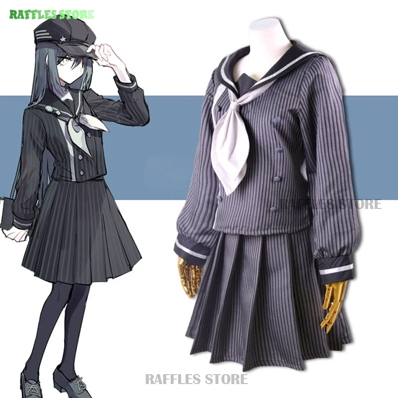 Saihara Shupiercrecruted anronpa V3:Killing FTP Anime Game Cosplay Costume, Poignées ective, Stripe Jk Uniform for Women, Kawaii Carnival imbibé