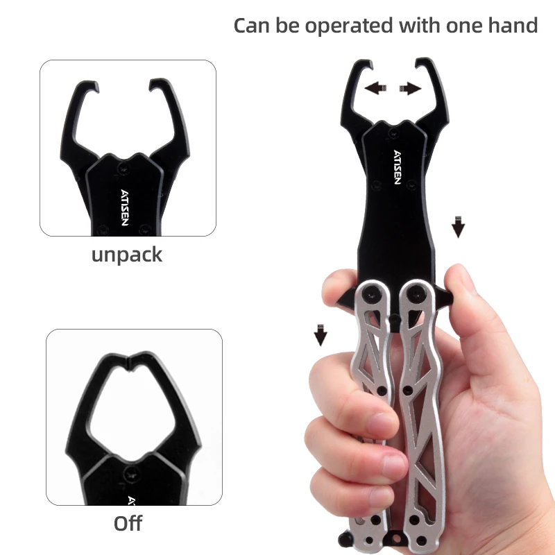 Stainless Steel Fishing Gripper Professional Fishing Lip Grabber Tool, Fish Grabber Clip Fish Control Tackle