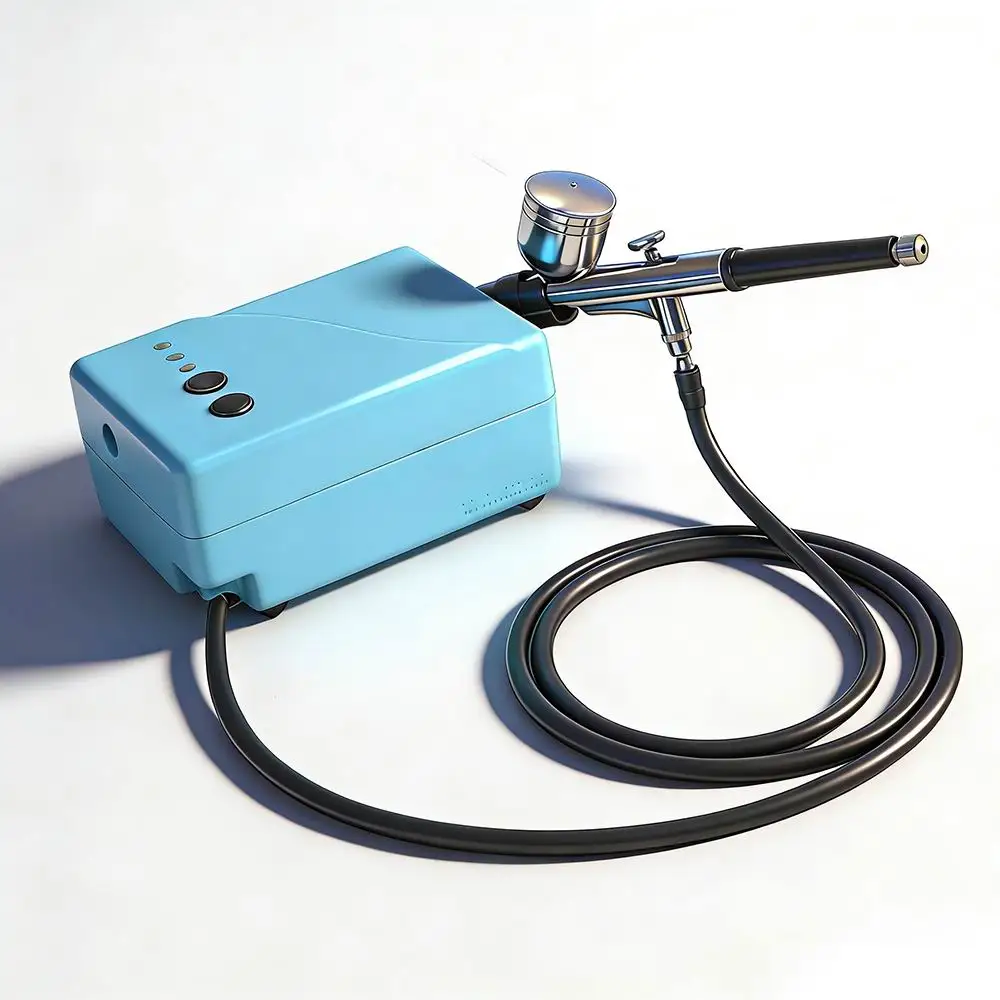 Linhaiveta Portable Airbrush with Compressor Kit Mini Air Brush Spray Gun for Cake Decorating