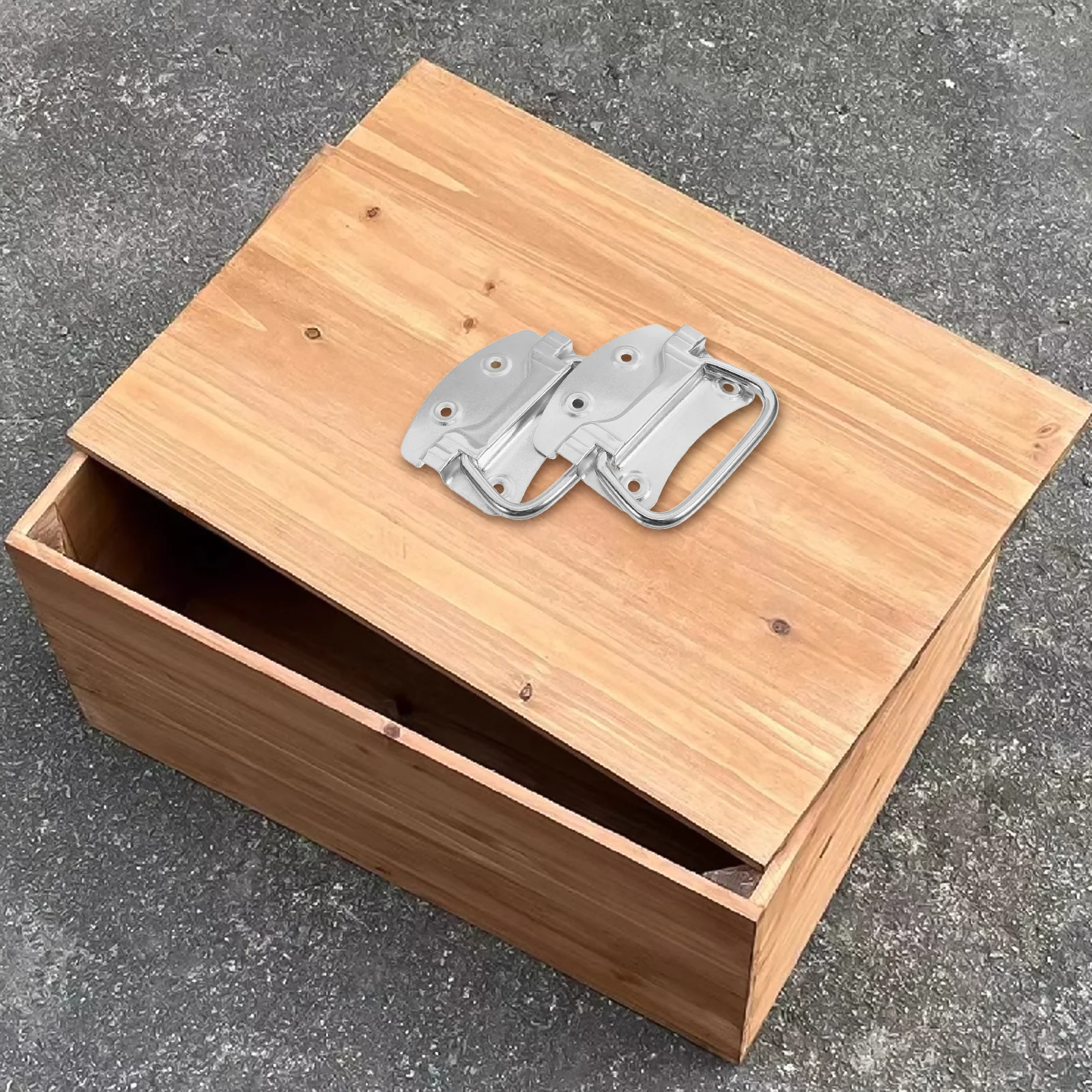 

2Pcs Arc Chest Pull Handle Iron Heavy Duty Stylish Ergonomic Design for Door Chest Trash Can Replacement Pull Ring