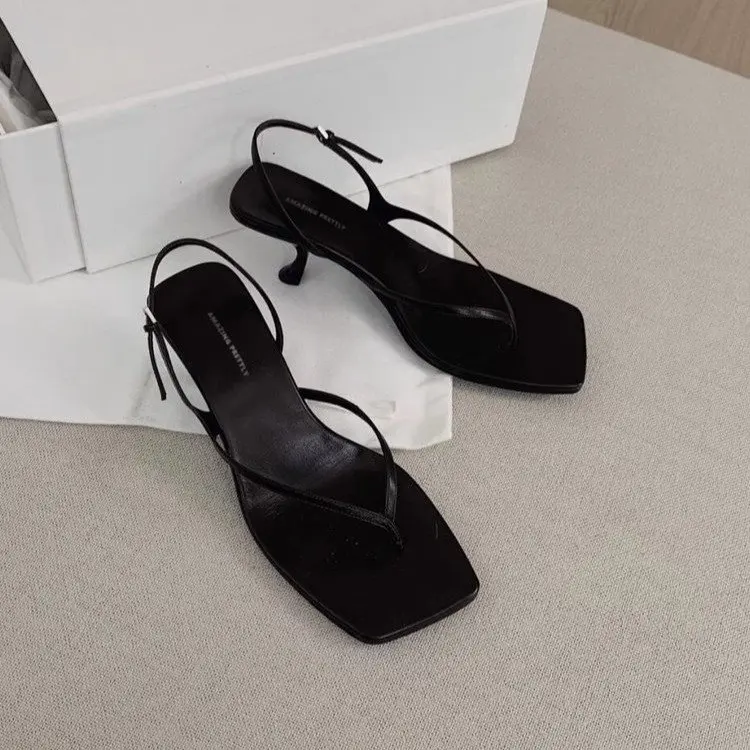 

Женские летние новые модные сандалии на удобном высоком тонком каблуке в римском стиле с перекрестными ремешками, с вырезами, без застежек