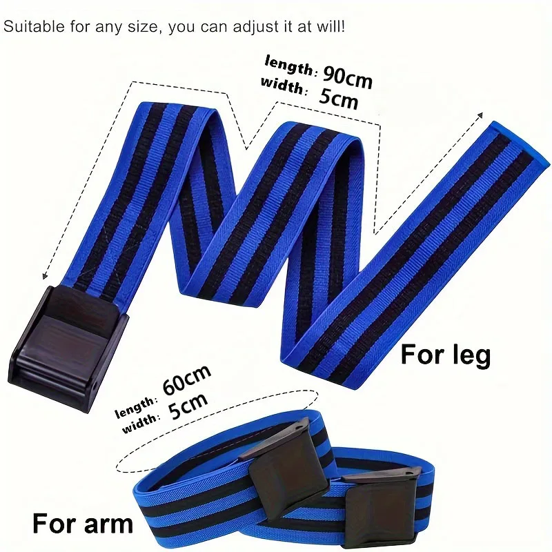 2pcs Adjustable Leg Blood Flow Restriction Bands – Enhance Muscle Growth & Strength, Ideal for Leg Workouts, Glute Exercises