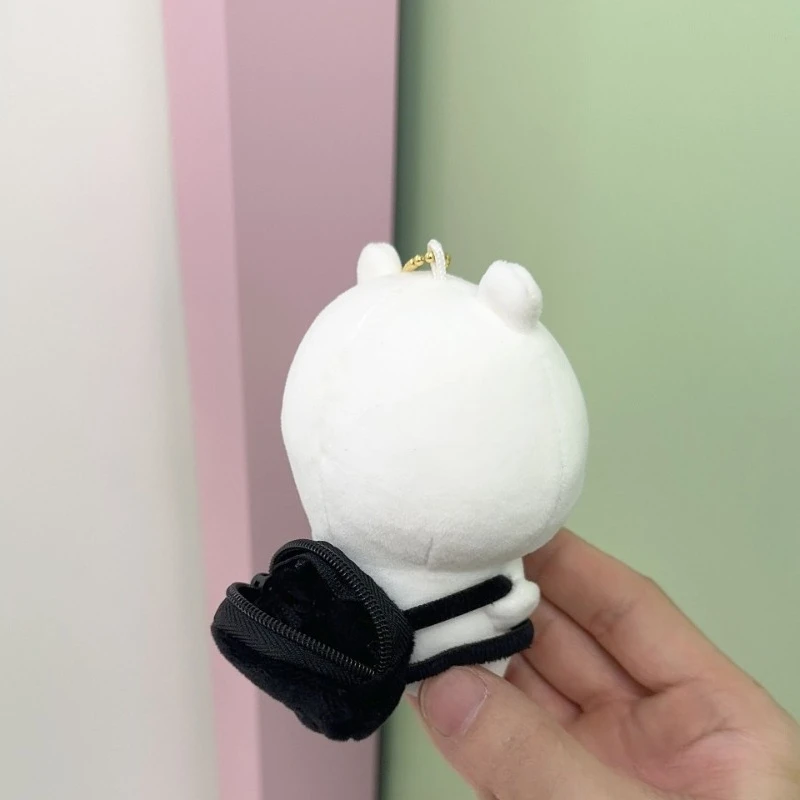 10 cm/3.93 pollici Auto Deprabili Orso Portachiavi Ciondolo Peluche Giocattolo Anime Periferiche Bambola Portachiavi Punto Sveglio Articoli Regalo di San Valentino