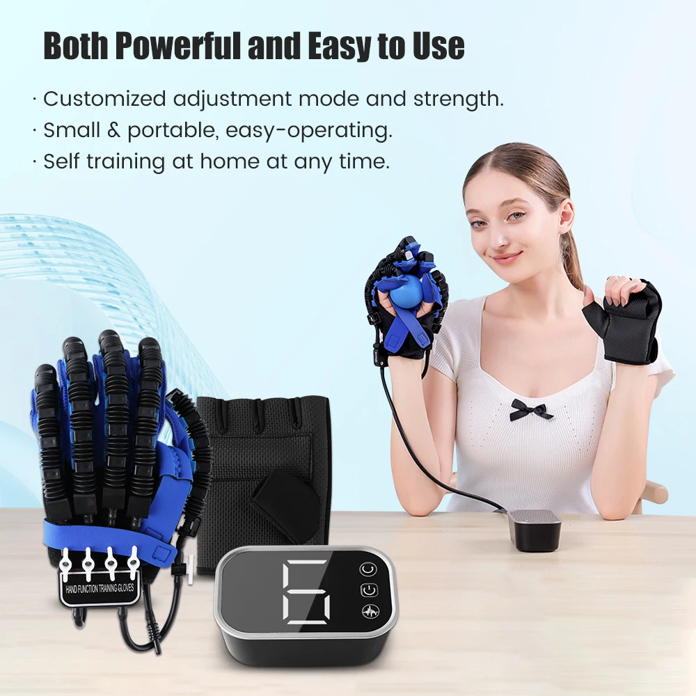 2set/1set Intelligent Massage Gloves Robot Rehabilitation Gloves for Stroke Hemiplegia Hand Function Recovery Finger Trainer