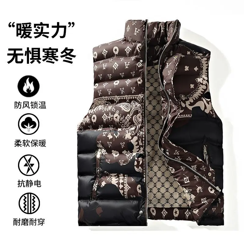 

Autumn and winter new cotton thickened warm outer wear casual sleeveless vest large size coat