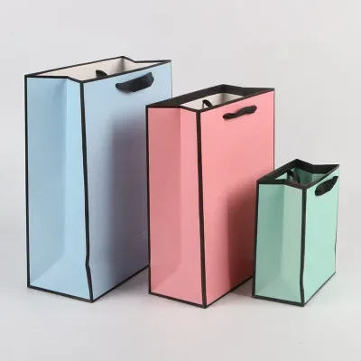 

10PCS/Pack Gift Bags Packaging Handle Paper Storage Bag for Wedding Candy Favor Bag With Handle Gift Box Packing Bag