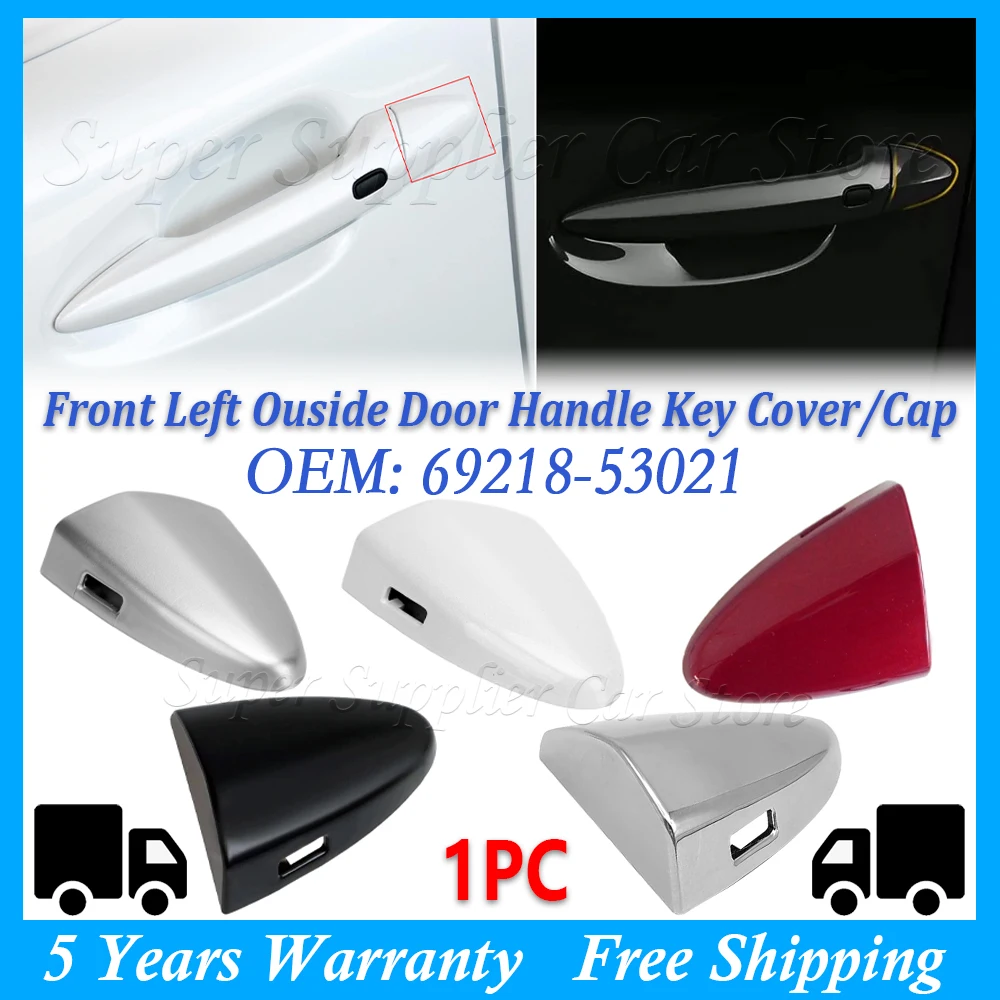 1PC Front Left Ouside Door Handle Key Cover Cap White Black Silver Red Plating For Lexus IS250 IS350 IS F 2006-2013 69218-53021